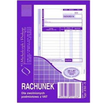 232-5 Rachunek MICHALCZYK&PROKOP A6 (pion) 80 kar