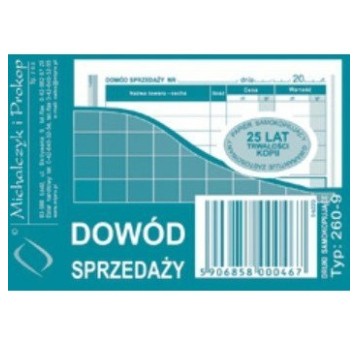 260-9 Dowód sprzedaży MICHALCZYK&PROKOP A7 80 kar