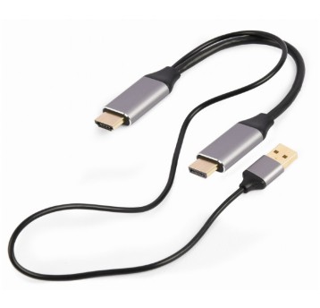 Adapter HDMI do DP 4K M 60Hz USB-A powered