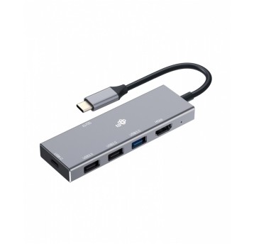 Adapter HUB USB C 7w1 - HDMI, USBx3, PD, SD/TF