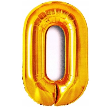 Balon foliowy złota cyfra 0 BCF-955-0 GO PARTY