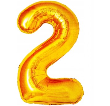 Balon foliowy złota cyfra 2 BCF-955-2 GO PARTY