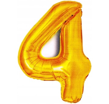 Balon foliowy złota cyfra 4 BCF-955-4 GO PARTY