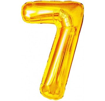 Balon foliowy złota cyfra 7 BCF-955-7 GO PARTY