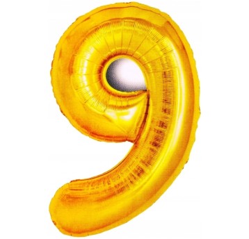 Balon foliowy złota cyfra 9 BCF-955-9 GO PARTY