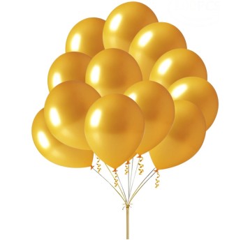 Balon Złoty metalik 80szt. B101 GO PARTY