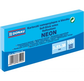 Bloczek samoprzylepny DONAU, 38x51mm, 3x100 kart.