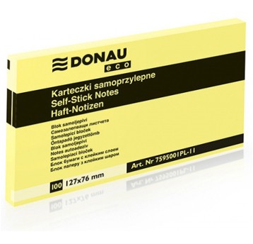 Bloczek samoprzylepny DONAU Eco, 127x76mm, 1x100