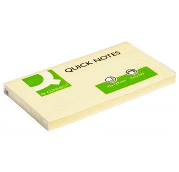 Bloczek samoprzylepny Q-CONNECT, 127x76mm, 1x100