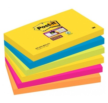 Bloczki 3M POST-IT 76x127mm RIO 6x90k Super Stick