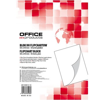 Blok do flipchartów OFFICE PRODUCTS, gładki, 58,5