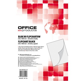 Blok do flipchartów OFFICE PRODUCTS, kratka, 65x1
