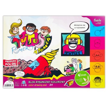 Blok rysunkowy kolorowy A4 16k Tytus Romek i A`Tom