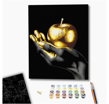 BRUSHME 40x50 czarne gold – złoty owoc