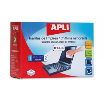 Chusteczki do czyszczenia ekranów TFT/LCD APLI, 2
