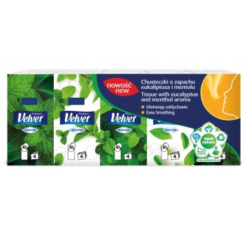 Chusteczki higieniczne VELVET, Eukaliptus i