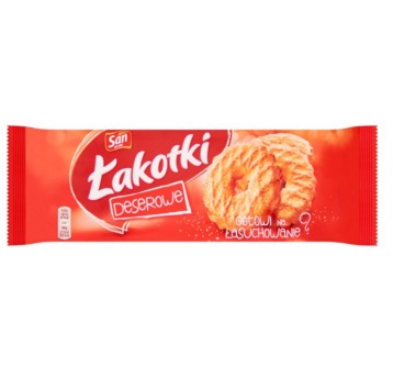 Ciastka Łakotki SAN, 168 g, z cukrem