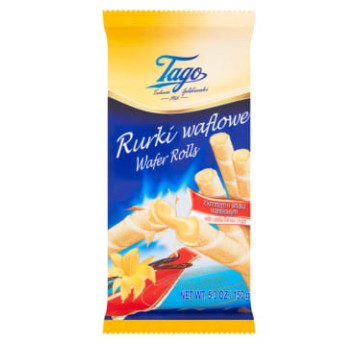 CIASTKA TAGO RURKI WAFLOWE WANILIOWE 160G