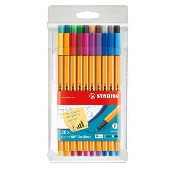 Cienkopis point 88 ZESTAW CIENKOPISÓW 20 kolorów