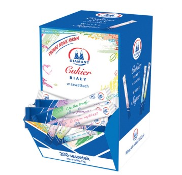 Cukier biały DIAMANT, w saszetkach, 200 x 5 g