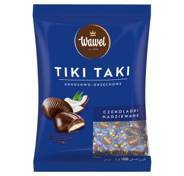 Cukierki Tiki Taki WAWEL, kokosowo-orzechowe, 1kg