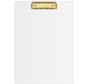 Deska z klipem A4 biały + złoty mechanizm KHG-01-1