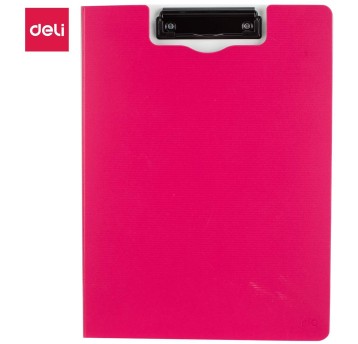 Deska z klipem pionowa A4 zamykana PP RIO różowa E