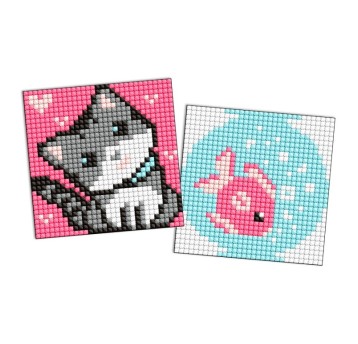 Diamentowa mozaika na magnesie IDEYKA, 9x9 cm,ryba