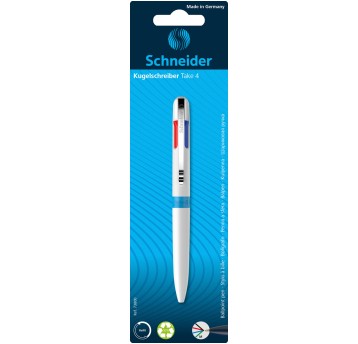 Długopis automatyczny SCHNEIDER TAKE 4, M, 4 kolor