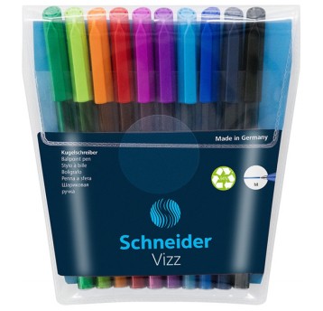 Długopis SCHNEIDER VIZZ, M, 10szt., w etui, mix ko