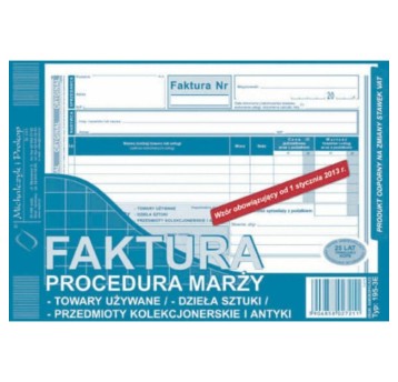 DRUK Faktura procedura marży towary używane A5