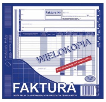 DRUK Faktura VAT MICHALCZYK&PROKOP 2/3 A4 80k