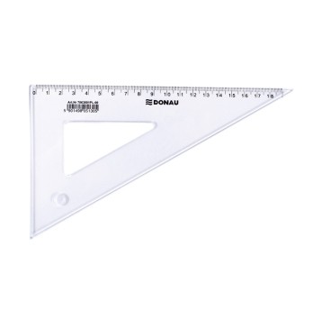 Ekierka DONAU, duża, 19cm, 60°, transparentna