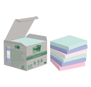 Ekokarteczki Post-it® NATURE 76x76mm, 6x100 kart.