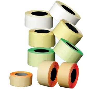 Etykieta cenowa DT na roli 26x16mm,dwurzędowa, żó