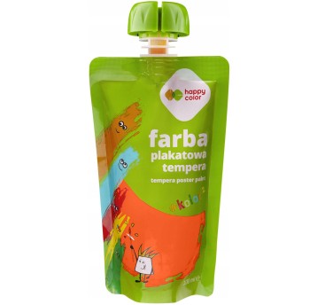 Farba plakatowa tempera pomarańczowa 100ml HA 3310