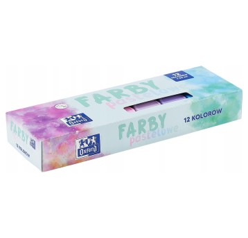 Farby plakatowe pastelowe 12 kolorów 20ml 40017557