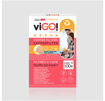 Filtry do kawy viGO! 100 szt. size 4
