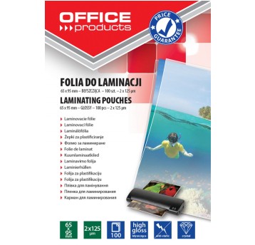 Folia do laminowania OFFICE PRODUCTS, 65x95mm, 2x