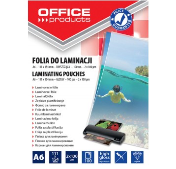 Folia do laminowania OFFICE PRODUCTS, A6, 2x100mi