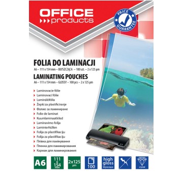 Folia do laminowania OFFICE PRODUCTS, A6, 2x125mi