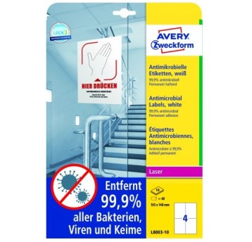 Folia samoprzylepna z powierzchnią antydrobnoustro