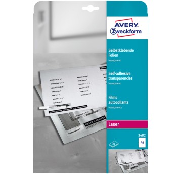 Folie samoprzylepne A4 0.13mm przezroczyste LASER