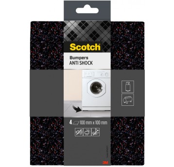 Gumowe podkładki antywibracyjne SCOTCH, 100x100mm,