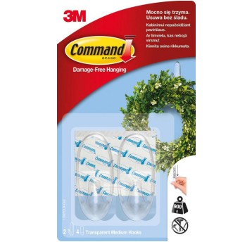 Haki wielokrotnego użytku COMMAND™ (17091CLR PL),