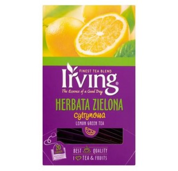 Herbata IRVING cytrynowa 20 kopert 1,5g zielona