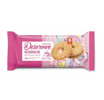 Herbatniki deserowe z cukrem 180g Cukry Nyskie