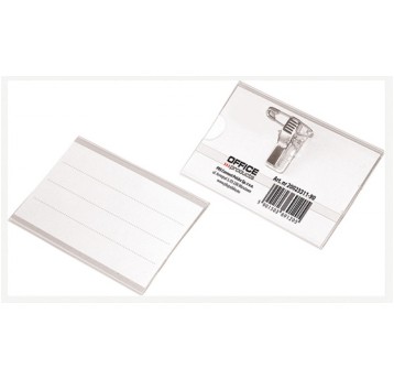 Identyfikator OFFICE PRODUCTS, z klipsem i agrafk
