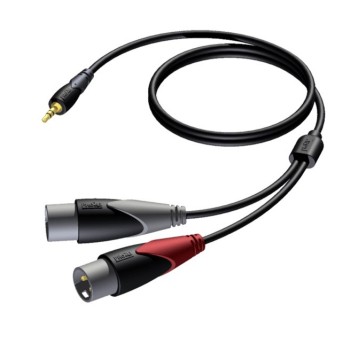 Kabel 35mm Jack Męski Stereo - 2x XLR Męski 3 M -