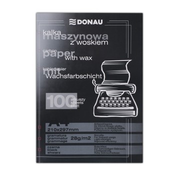 Kalka maszynowa DONAU z woskiem, A4, 100szt., cza